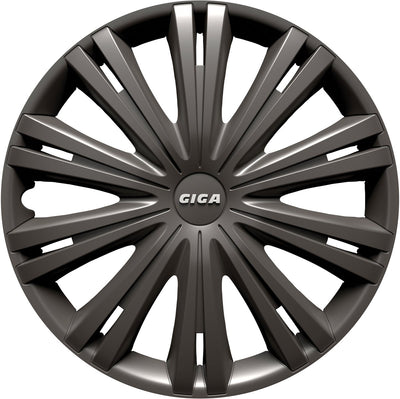 Carpoint wieldoppenset gigadark 16 inch antraciet 4 stuks
