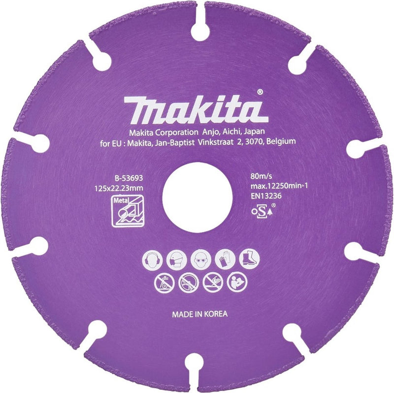 Makita b-53693 diamantschijf staal | 125 x 22,23 x 1,3 mm
