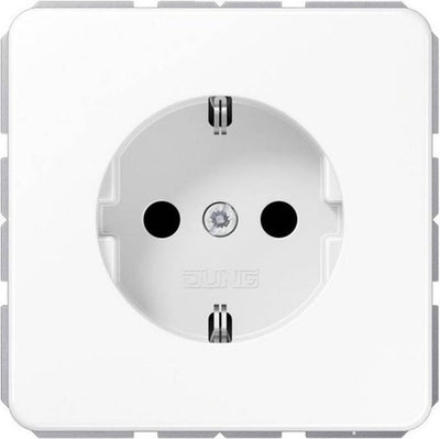Jung cd1520nww wandcontactdoos met randaarde inzetstuk 1-voudig alpine-wit 1 stuk(s)