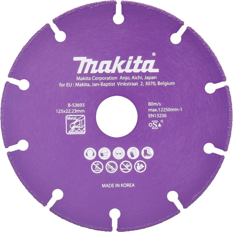 Makita b-53693 diamantschijf staal | 125 x 22,23 x 1,3 mm