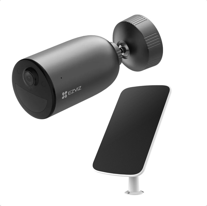 Ezviz eb3 2k kit- wifi beveiligingscamera met zonnepaneel – pan tilt camera – 2k resolutie – ai detectie – ip65 – zwart