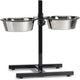 Beeztees standaard - dinerset hond - zwart - 20 cm
