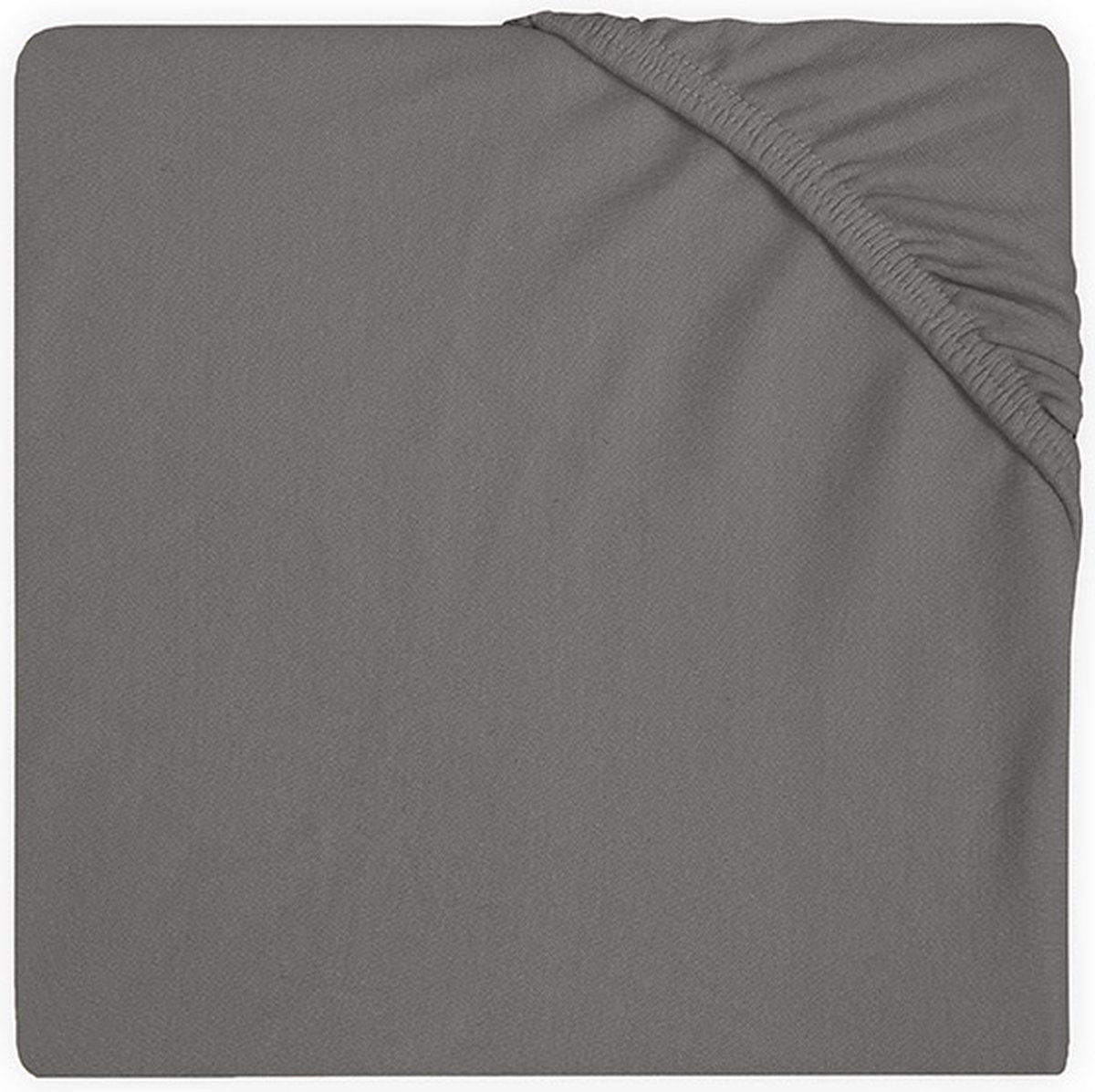 Jollein - baby hoeslaken ledikant jersey (storm grey) - katoen - 60x120cm