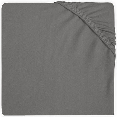 Jollein - baby - hoeslaken wieg jersey (storm grey) - katoen - hoeslaken wieg - 40 50x80 90cm