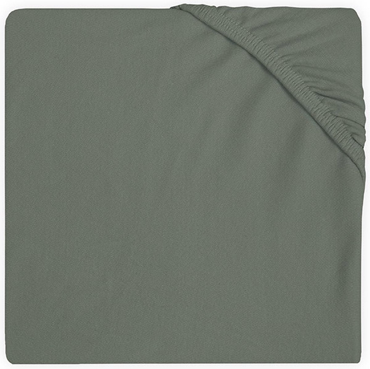Jollein - baby hoeslaken boxmatras jersey (ash green) - katoen - hoeslaken box - 75x95cm