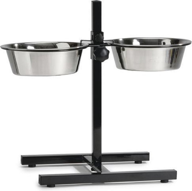 Beeztees standaard - hondenvoer- en drinkbak - zwart - 20 cm