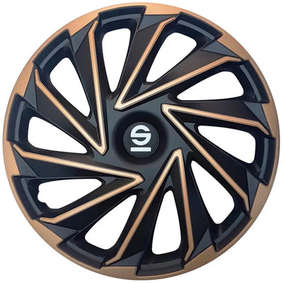 Sparco wieldoppen varese 16 inch zwart goud set van 4