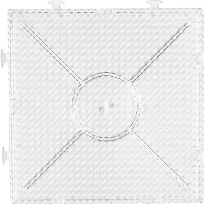 Creotime grondplaat voor strijkkralen - strijkkralenbord - onderplaat - groot vierkant - medium strijkkralen - 15x15cm - 1 stuk