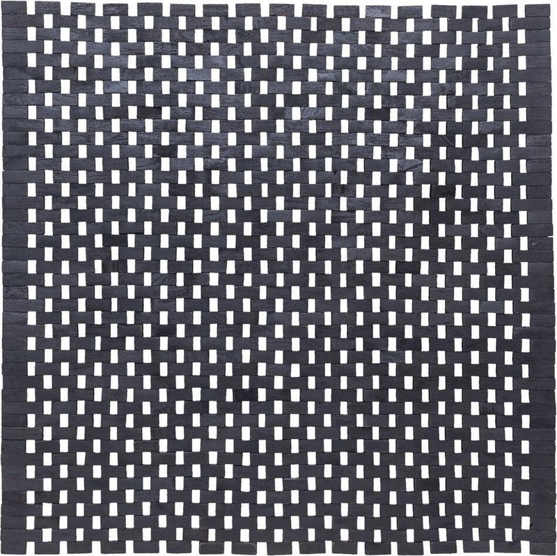 Sealskin woodblock - badmat 60x60 cm - 100% gerecycled hout - teak zwart