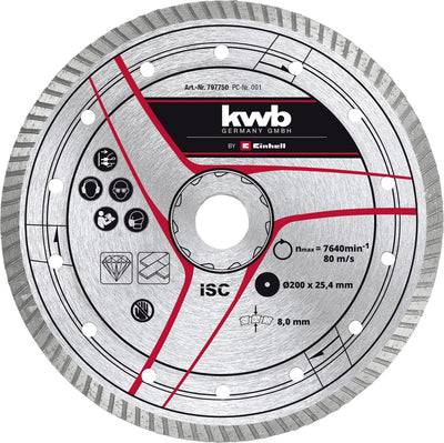 Einhell 49797750 turbo diamantsnijschijf - 200 x 25,4 mm