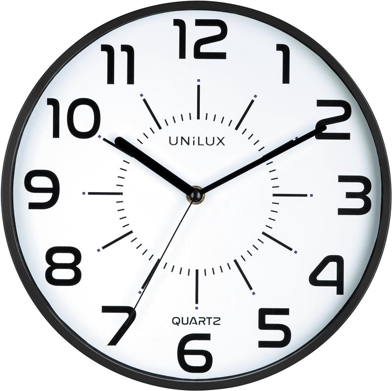Unilux pop klok - zwart - ø 28 - rond - stil