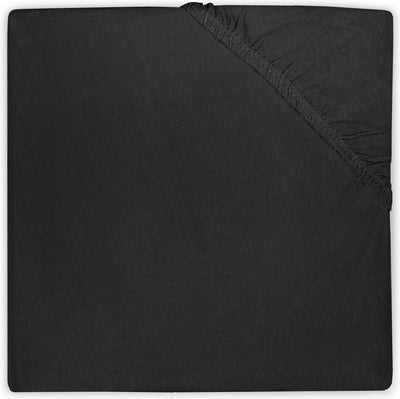 Jollein - baby - hoeslaken wieg jersey (zwart) - katoen - hoeslaken wieg - 40 50x80 90cm