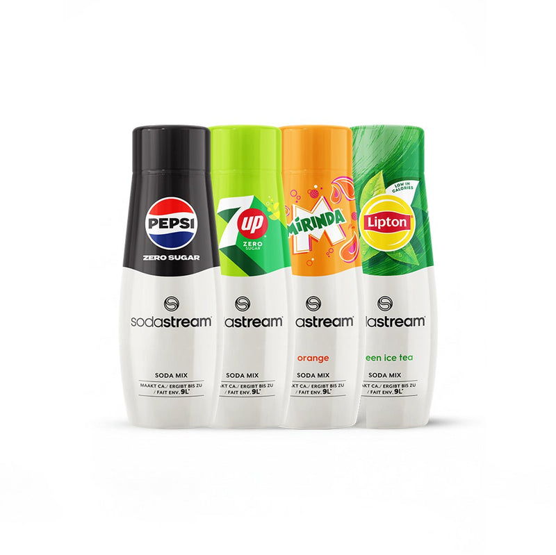 Sodastream siropen mixbox - pepsi zero, lipton ice tea green, miranda, 7up zero