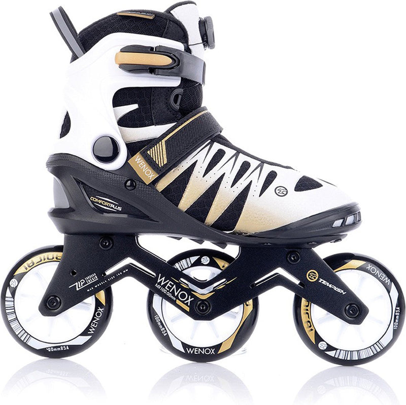 Tempish - wenox top 100 - skeelers - inline skates - dames - wit goud - high-speed 100mm wielen comfort fit - maat 42