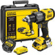 Stanley fatmax v20 brushless schroefklopboormachine in koffer 2x2.0ah sfmcd726d2k-qw
