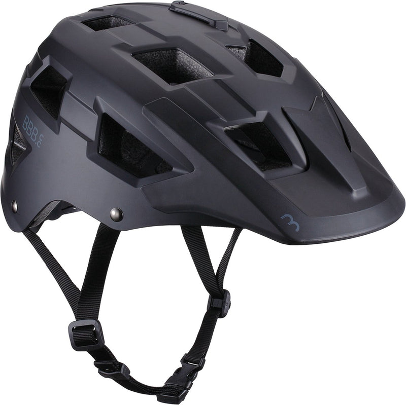 Bbb cycling mtb helm nanga - met bevestiging voor camera of verlichting - wasbare padding - fietshelm volwassenen: heren dames - mat zwart - l - bhe-54 l