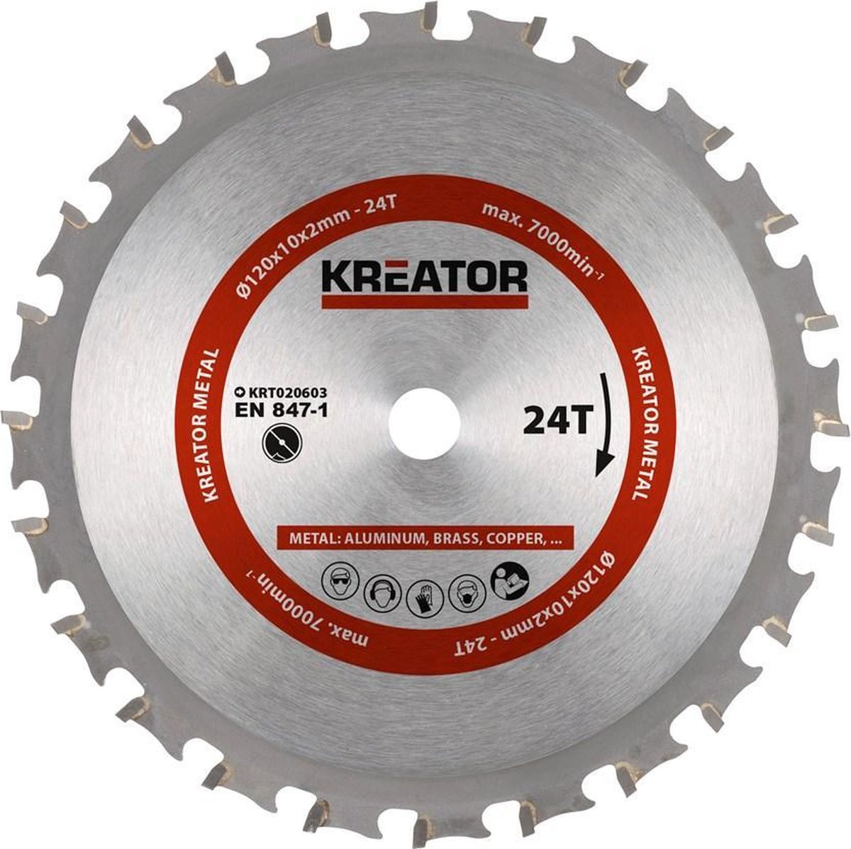 Kreator krt020603 zaagblad hout - 120mm24t