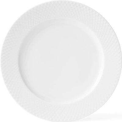 Lyngby porcelain rhombe plat bord 27cm wit