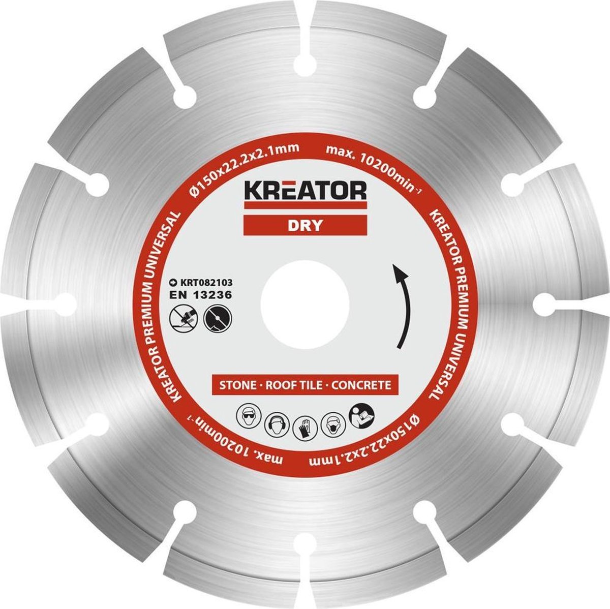 Kreator krt082103 diamanten doorslijpschijf – ø150mm