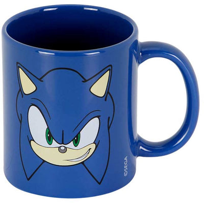 Karactermania - sonic the hedgehog - sega gezicht - mok in geschenkverpakking - mokken - koffietassen - blauw