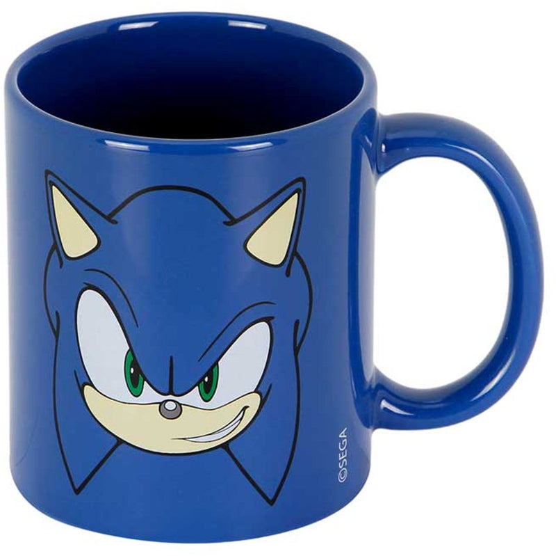 Karactermania - sonic the hedgehog - sega gezicht - mok in geschenkverpakking - mokken - koffietassen - blauw