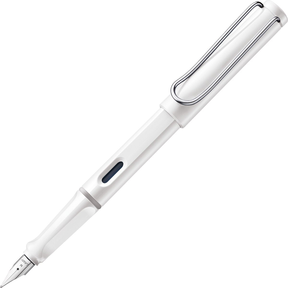 Lamy safari white vulpen - vulpen met ergonomische grip en gepolijnde stalen penpunt in schrijfdikte ef - robuust asa-kunststof - inclusief inktpatroon t 10 blauw