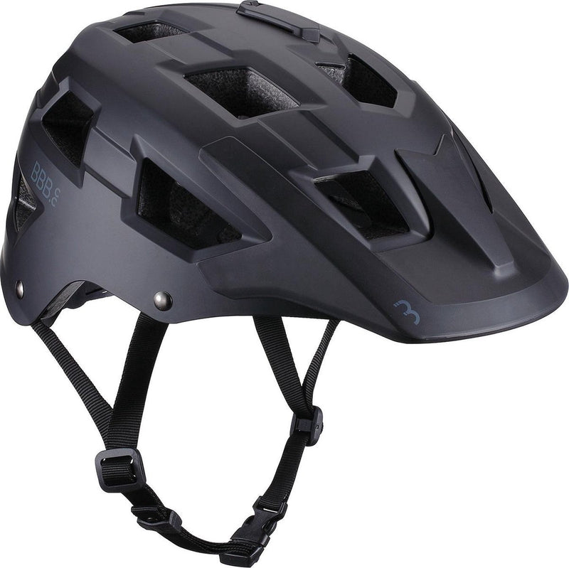 Bbb cycling mtb helm nanga - met bevestiging voor camera of verlichting - wasbare padding - fietshelm volwassenen: heren dames - mat zwart - m - bhe-54