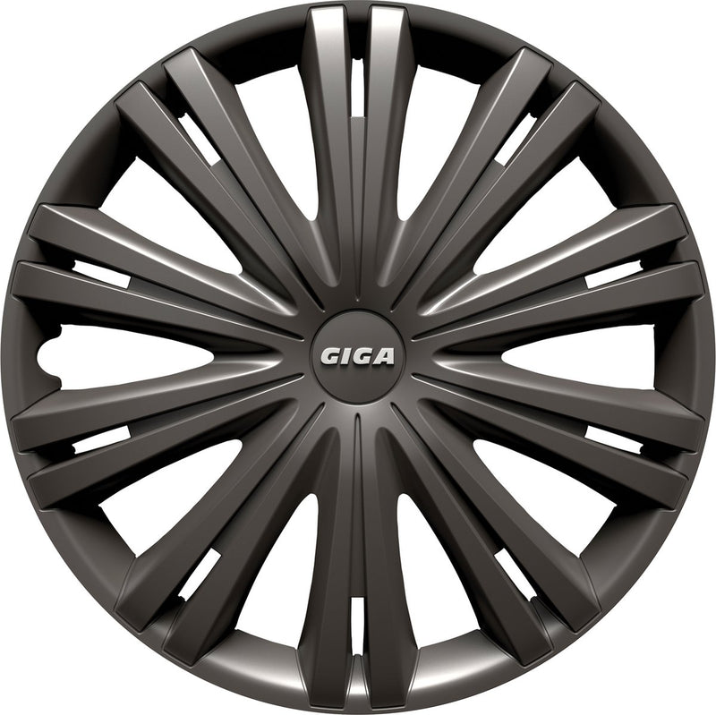 Carpoint wieldoppenset gigadark 16 inch antraciet 4 stuks