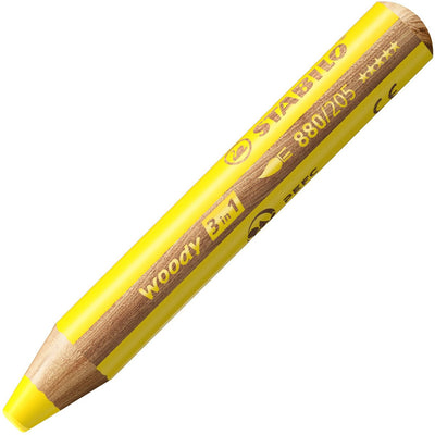 Stabilo woody 3 in 1 - multitalent potlood - geel - per stuk