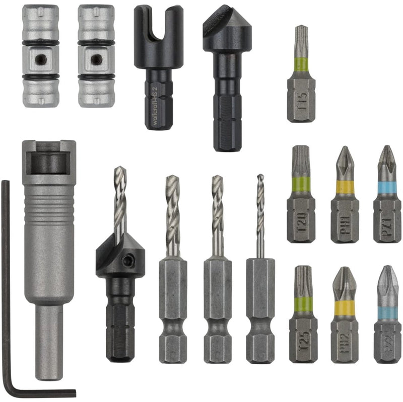 Wolfcraft - flipbit set - alles in 1 - 17 delig - 3086000