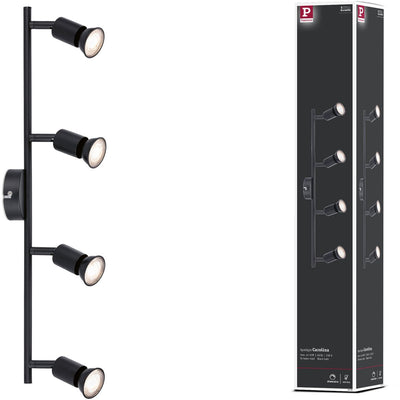 Paulmann spotlight carolina gu10 230v max. 4x10w dimbaar zwart mat
