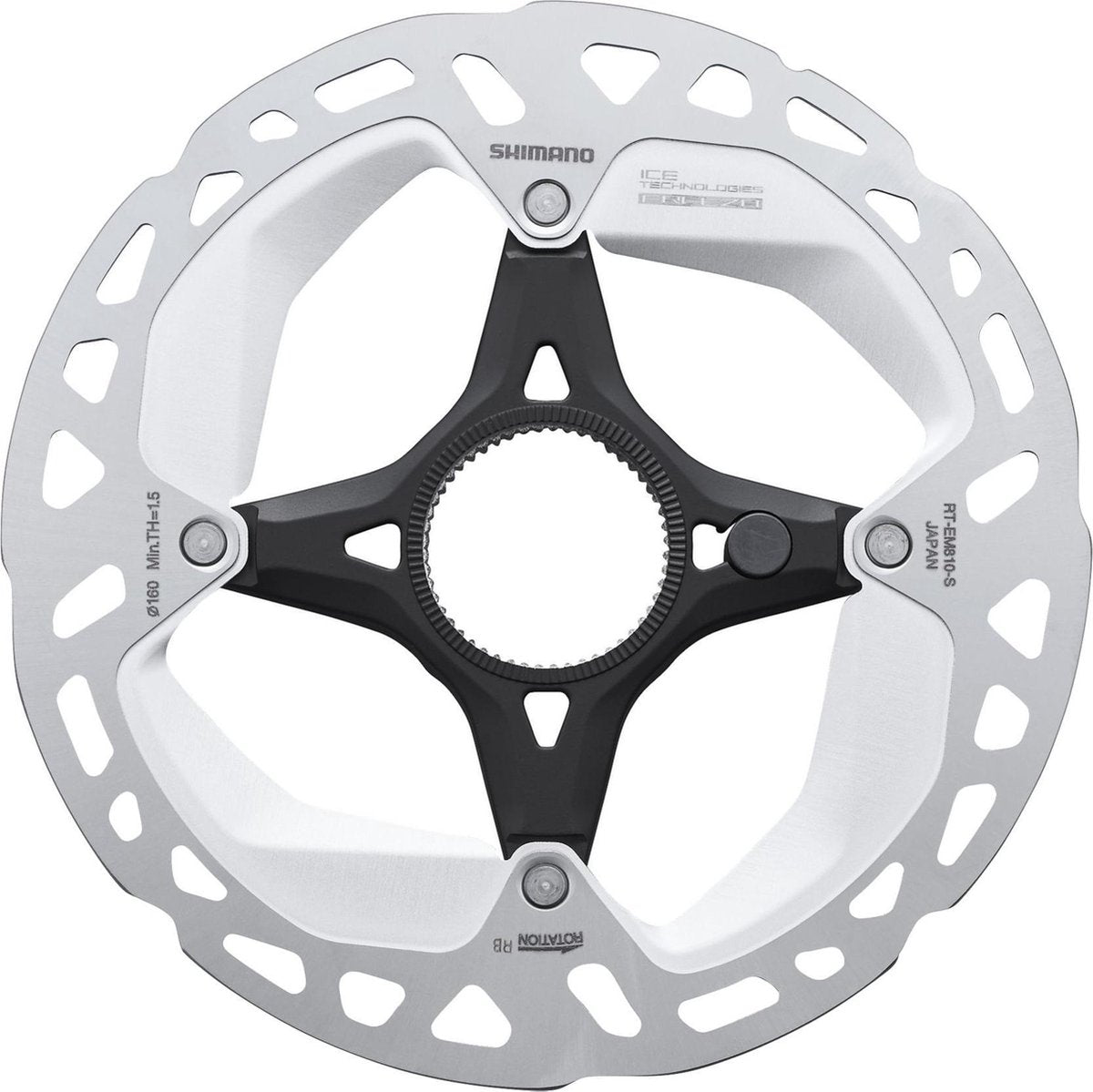 Shimano | remschijf rt-em810 160mm center-lock (xt - ultegra)