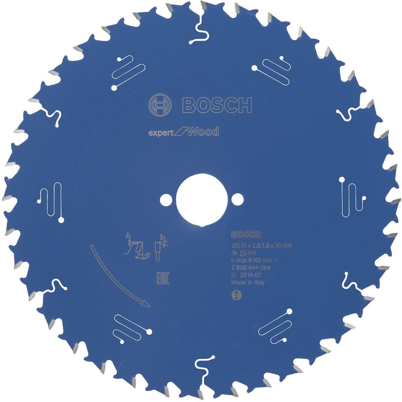 Bosch 2608644064 cirkelzaagblad 235 mm expert voor hout 235x30x2.8 1.8x36 t