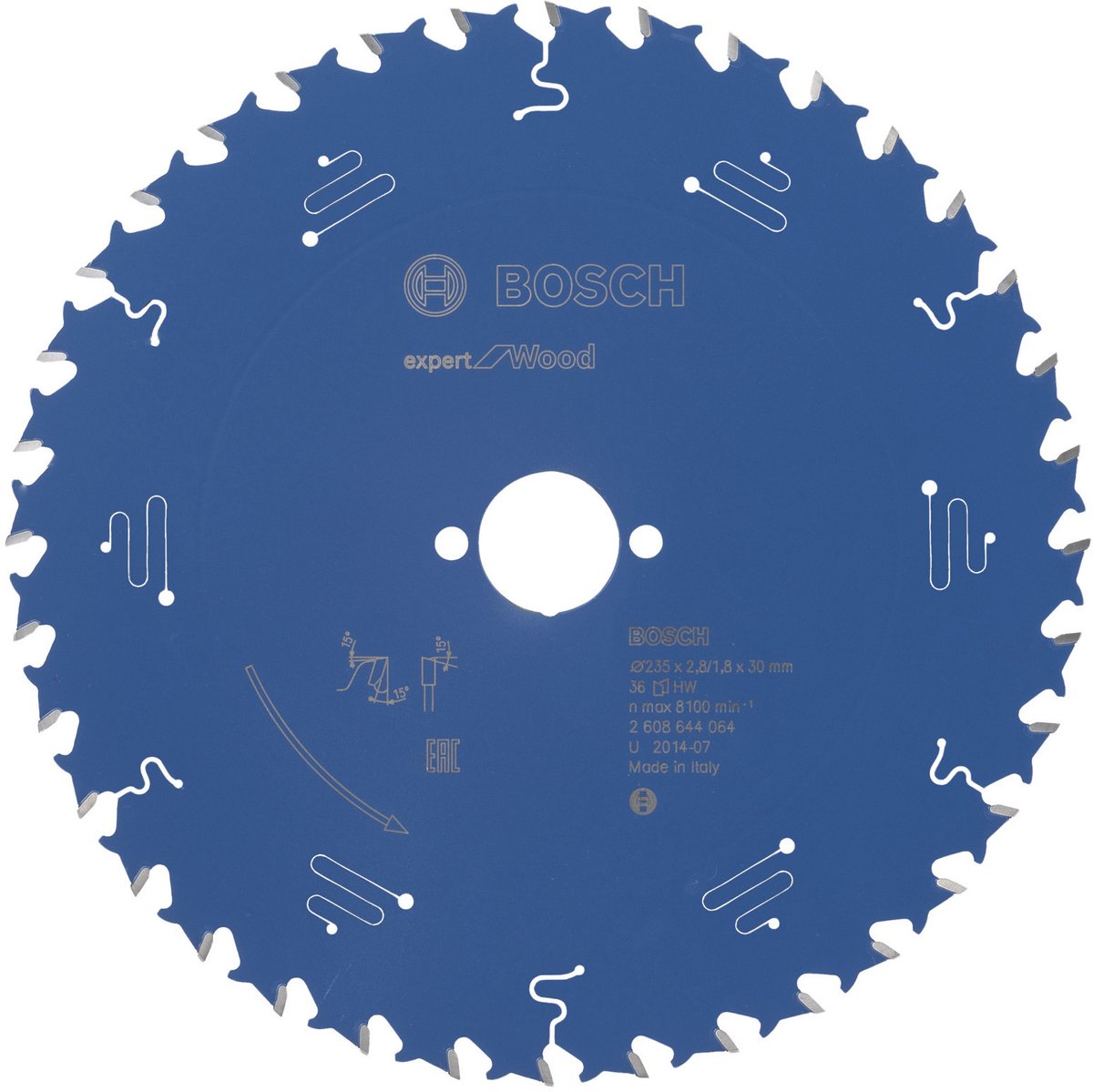 Bosch 2608644064 cirkelzaagblad 235 mm expert voor hout 235x30x2.8 1.8x36 t
