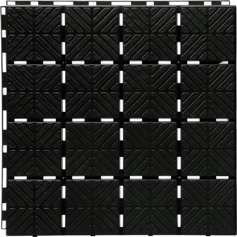 Prosperplast easy square serie - modulaire tuinkrat - antislip - 40 x 40 cm - zwart