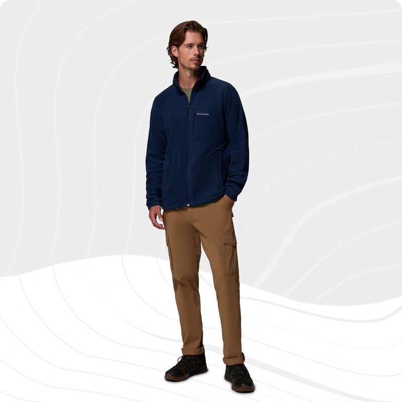 Columbia fast trek™ ii full zip fleece trui - fleecetrui met volledige ritssluiting - fleece jas heren - blauw - maat m