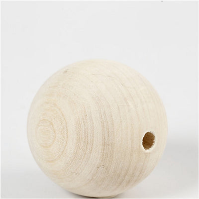Creativ company http: www.cchobby.nl houten-kraal-d-60-mm-gatgrootte-9-mm-3-stuk-1-doos