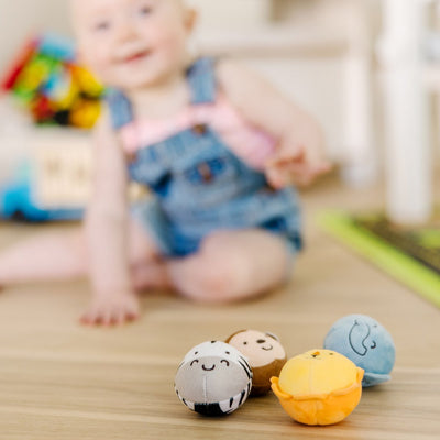 Melissa doug rollables safarivriendjes speelgoed - sensorische ballen voor baby's en peuters