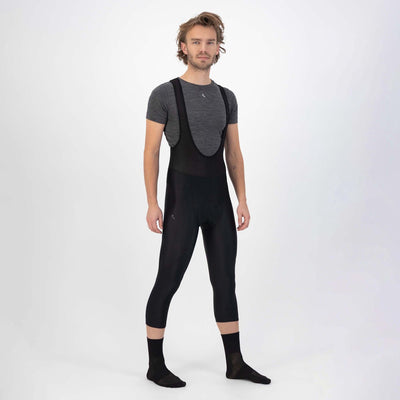 Rogelli core heren driekwart fietsbroek - zeem - bretels - zwart