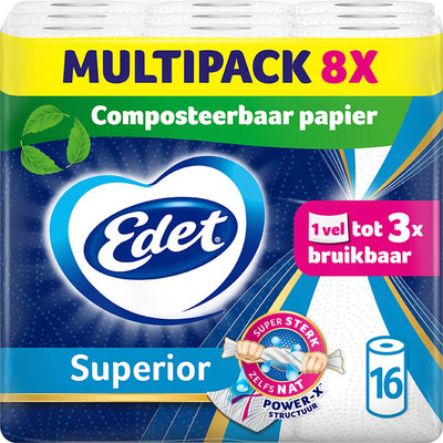 Edet superior keukenpapier - 8 x 2 rollen