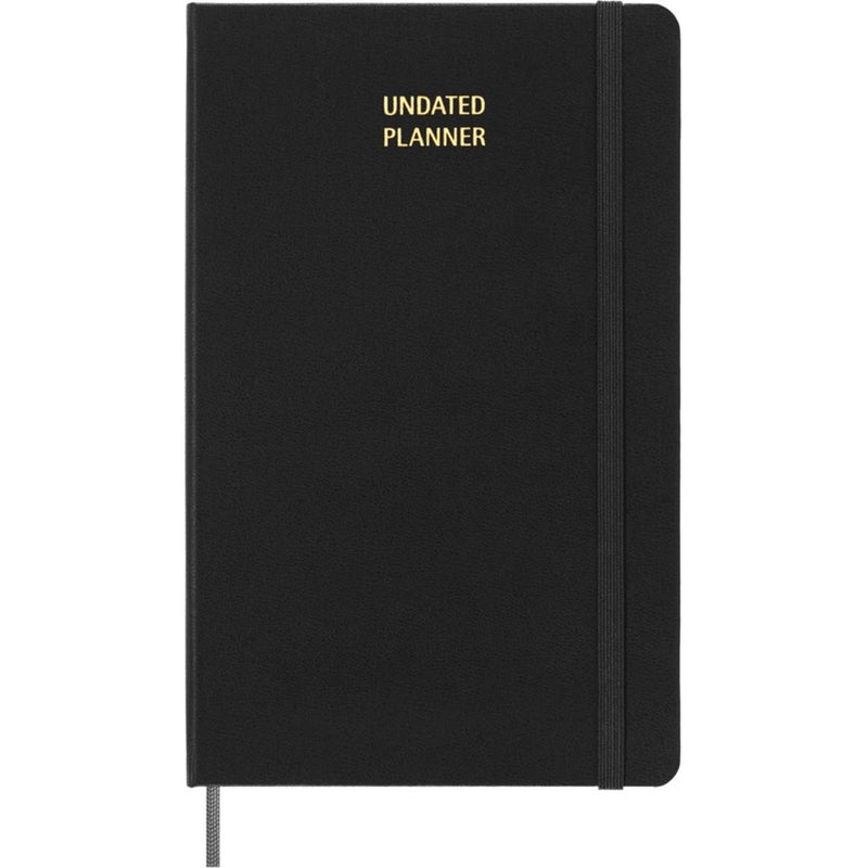 Moleskine ongedateerde planner - wekelijks - large - zwart
