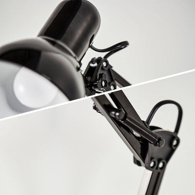 Briloner b.k.licht - zwarte tafellamp - industriële bureaulamp - kantelbaar retro metalen design - bureaulamp e14 fitting - excl. lichtbron