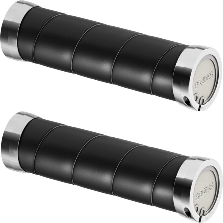 Brooks Handvatten Slender Leather grips 100 130mm black