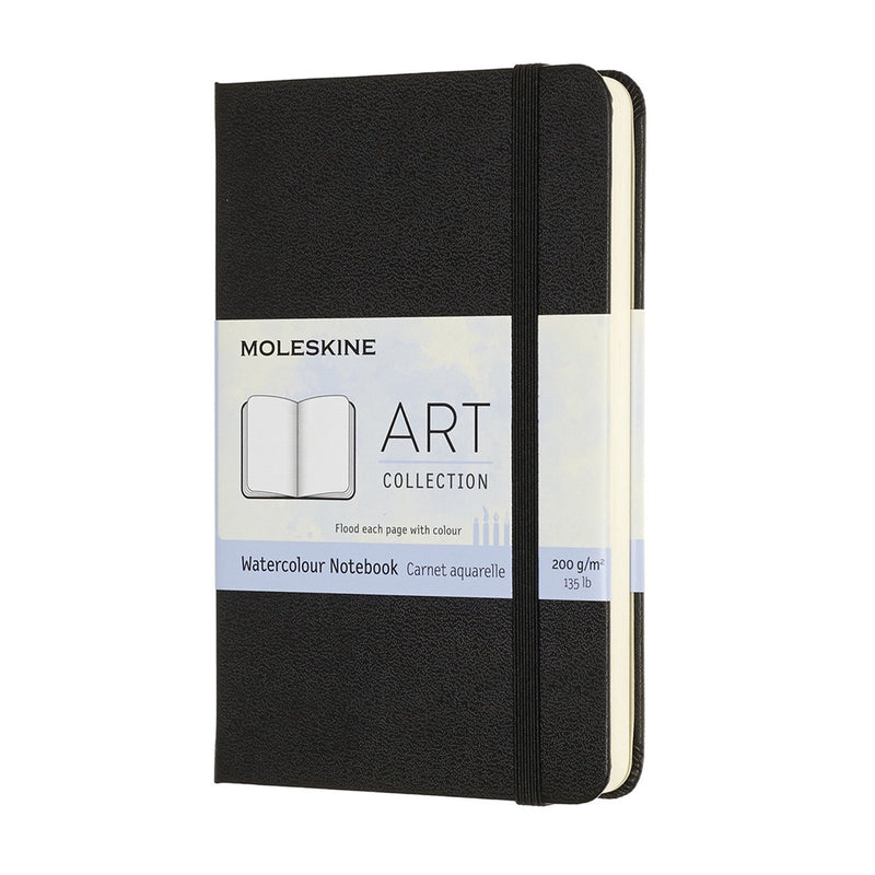 Moleskine art aquarel notitieboek - pocket - hardcover - zwart