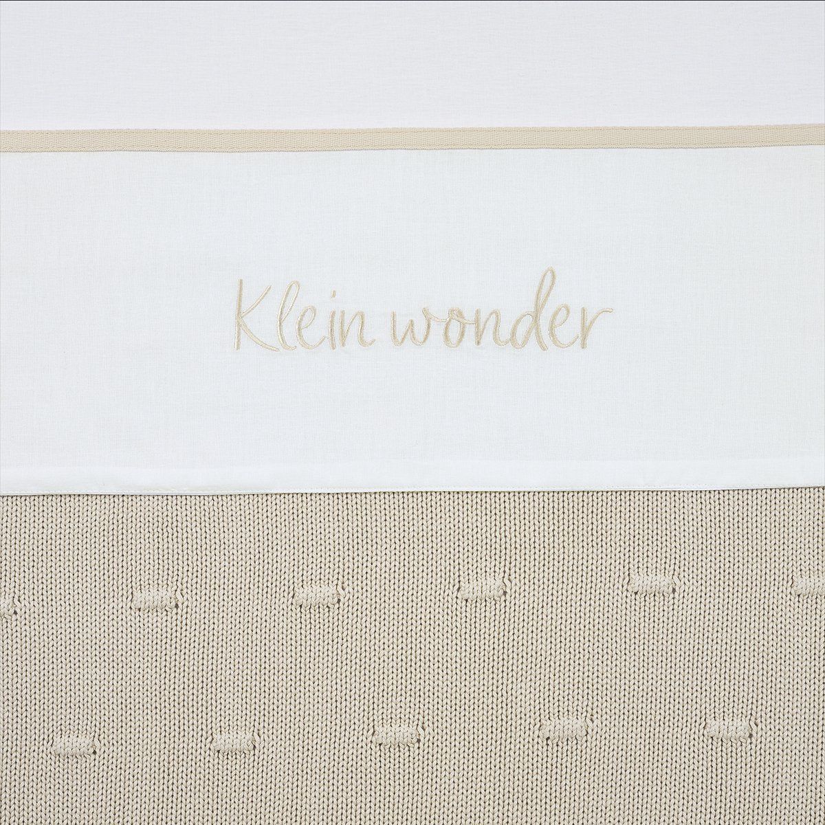 Meyco baby klein wonder ledikant laken - soft sand - 100x150cm - 0.3 tog