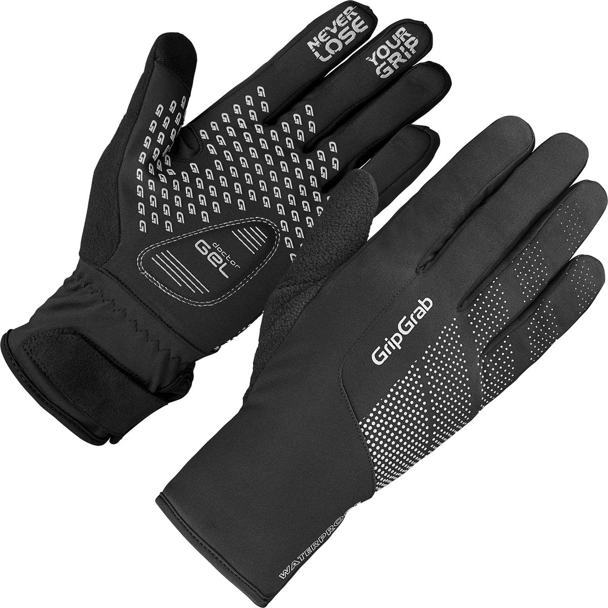 Gripgrab - ride waterproof winter fietshandschoenen lange vinger waterdicht met padding - unisex - zwart - maat xs