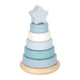 Small foot - houten stapeltoren blauw - 7dlg.