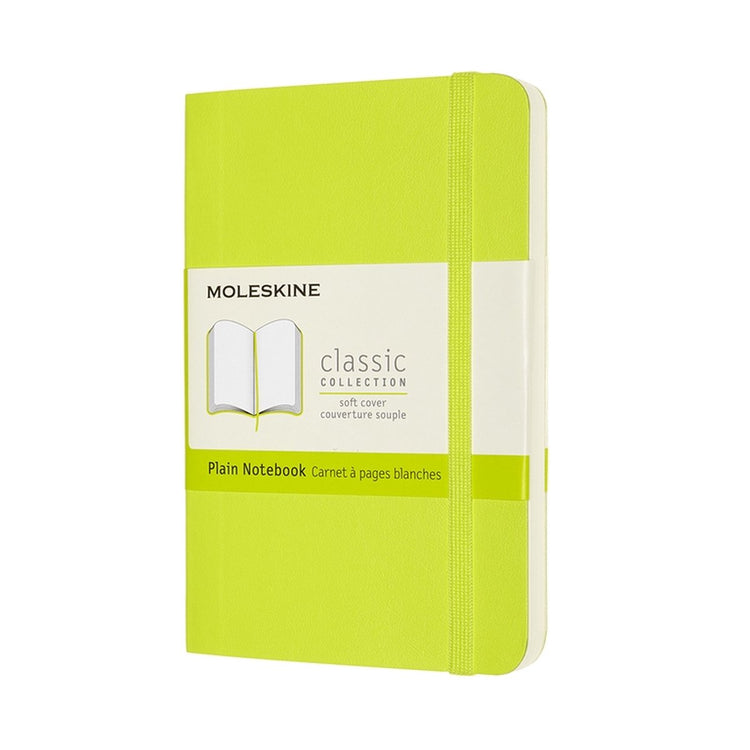 Moleskine classic notitieboek - pocket - softcover - blanco - citroen groen