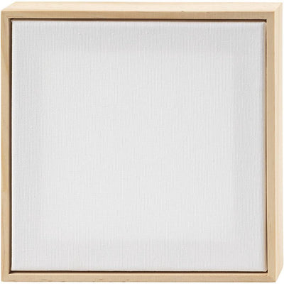 Creativ company gespannen canvas met lijst 280gr. 15,8x15,8cm - wit