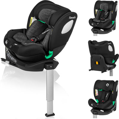 Lionelo braam - i-size autostoeltje 4in1 - 40-150cm - 0-36kg - 360° draaibaar autostoel - rwf tot 105cm (18kg) - driseat luchtcirculatie - isofix + steunpoot - groep 0-1-2-3 - sideprotect zijbescherming - afstelbare hoofdsteun - 14 verstelniveaus